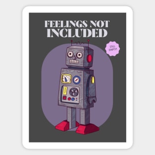 Creepy Vintage "Feelings Not Included" Antique Toy Robot Sticker